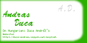andras duca business card